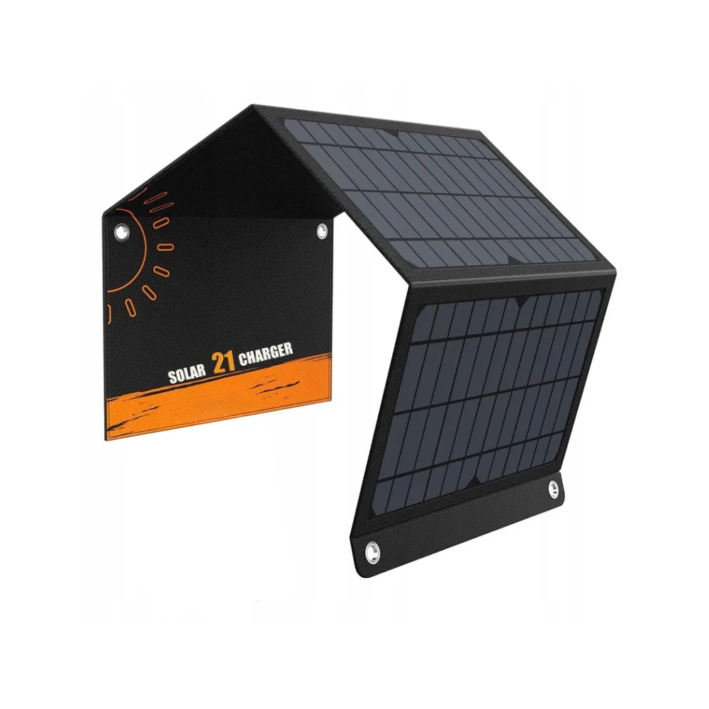 Panel solarny - ładowarka solarna (moc 21W) - 2 wyjścia USB