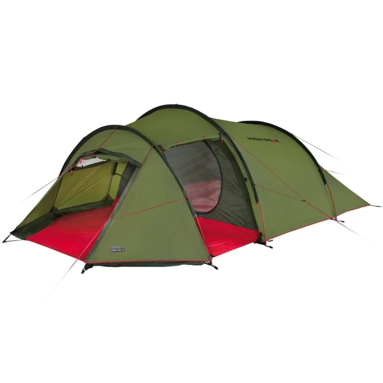 Namiot High Peak Falcon 4 oliwkowo-czerwony