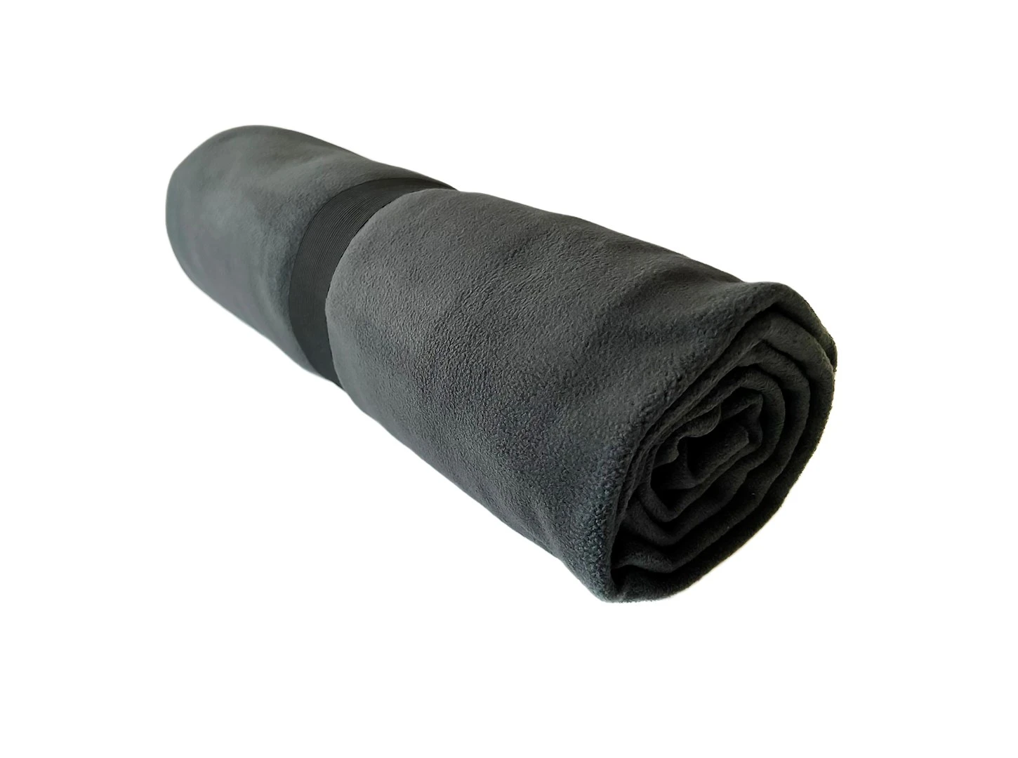 szary koc polarowy outdoorowy premium