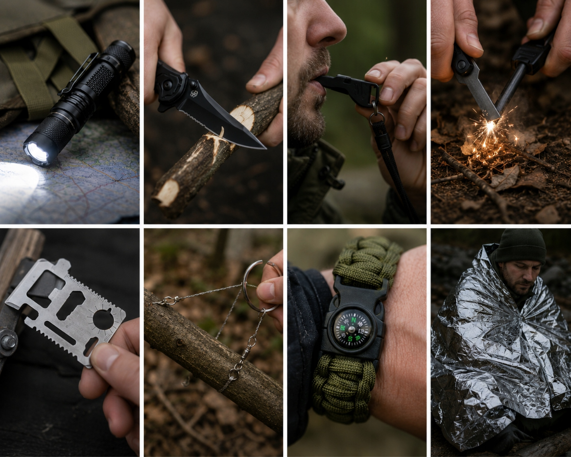 Zestaw survivalowy w etui - przydatne narzędzia na wyprawę 32 w 1 - obrazek 6
